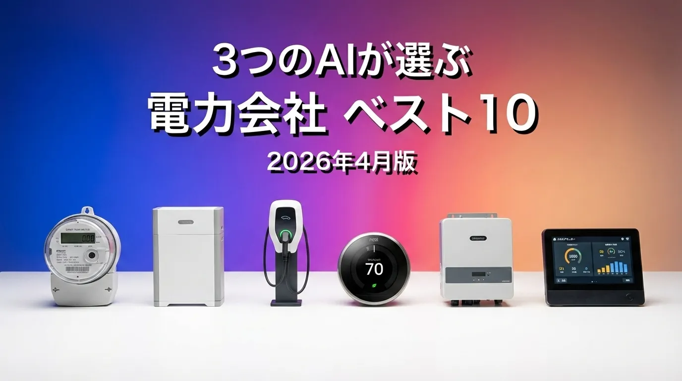 2026年4月版電力会社おすすめAIランキング